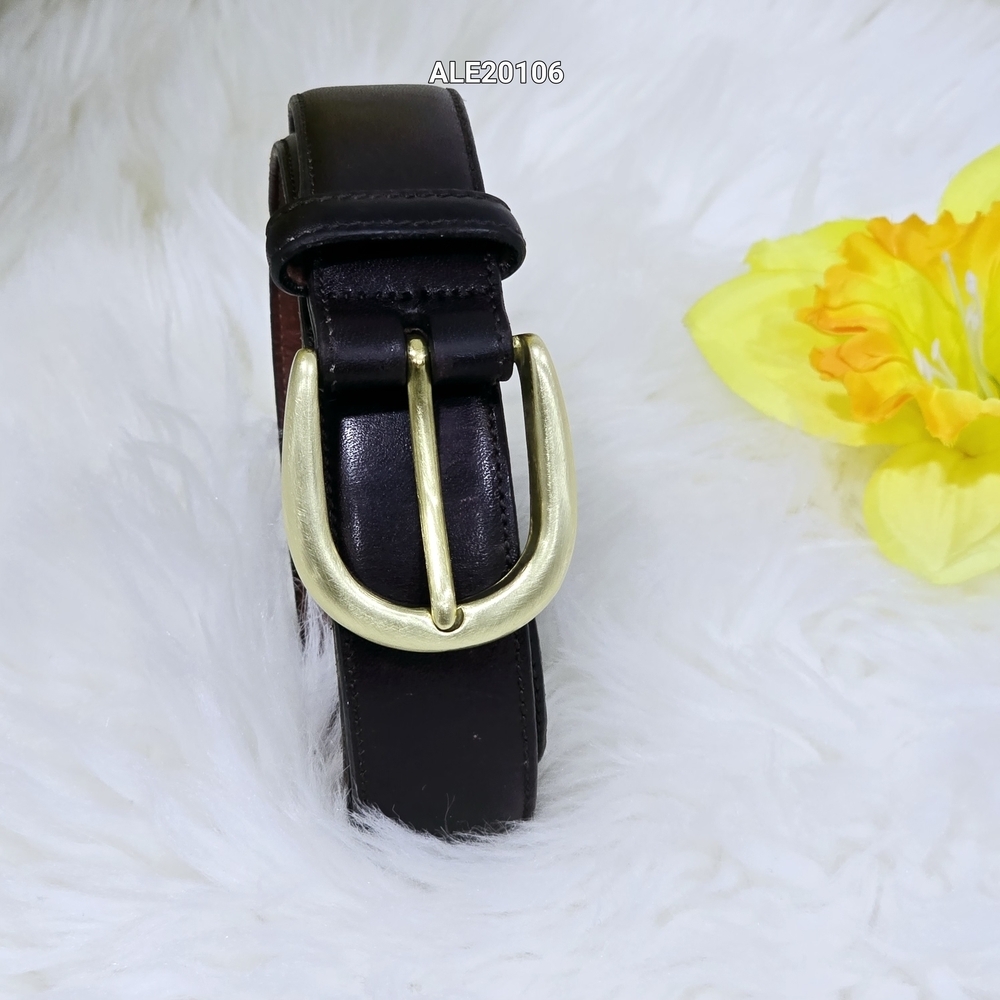 Burberrys Vintage Brown Leather Belt Unisex Size 34